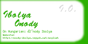 ibolya onody business card